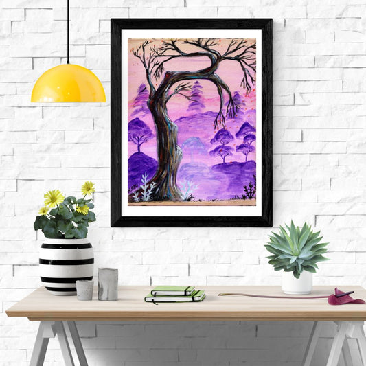 Purple Landscape Print