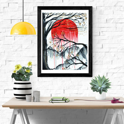 Japanese Inspired Landscape Print