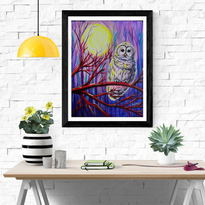 Moonlight Owl Print