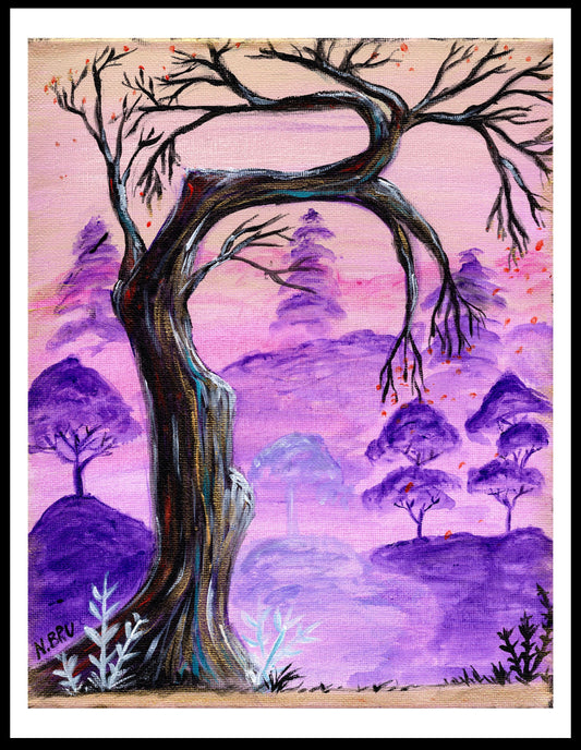 Purple Landscape Print